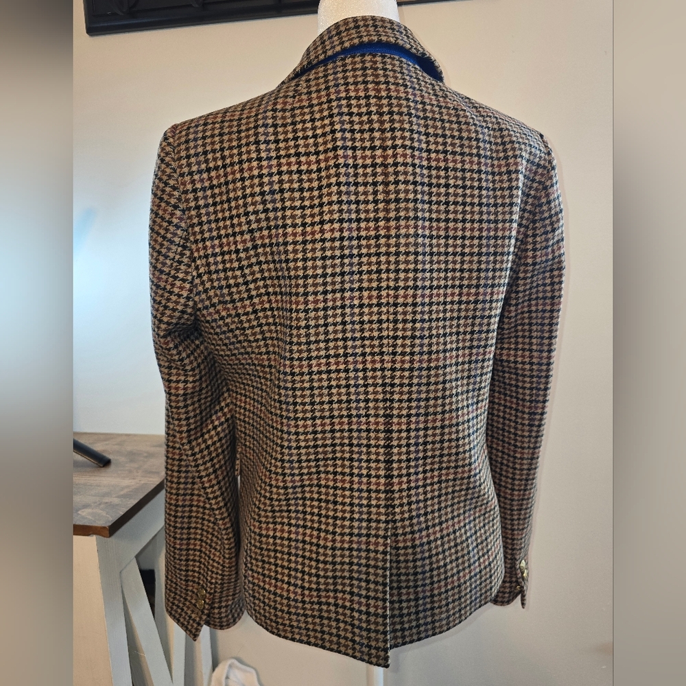 J. Crew Wool-Blend Schoolboy Blazer In Houndstooth Women's Size 6 - Picture 3 of 11